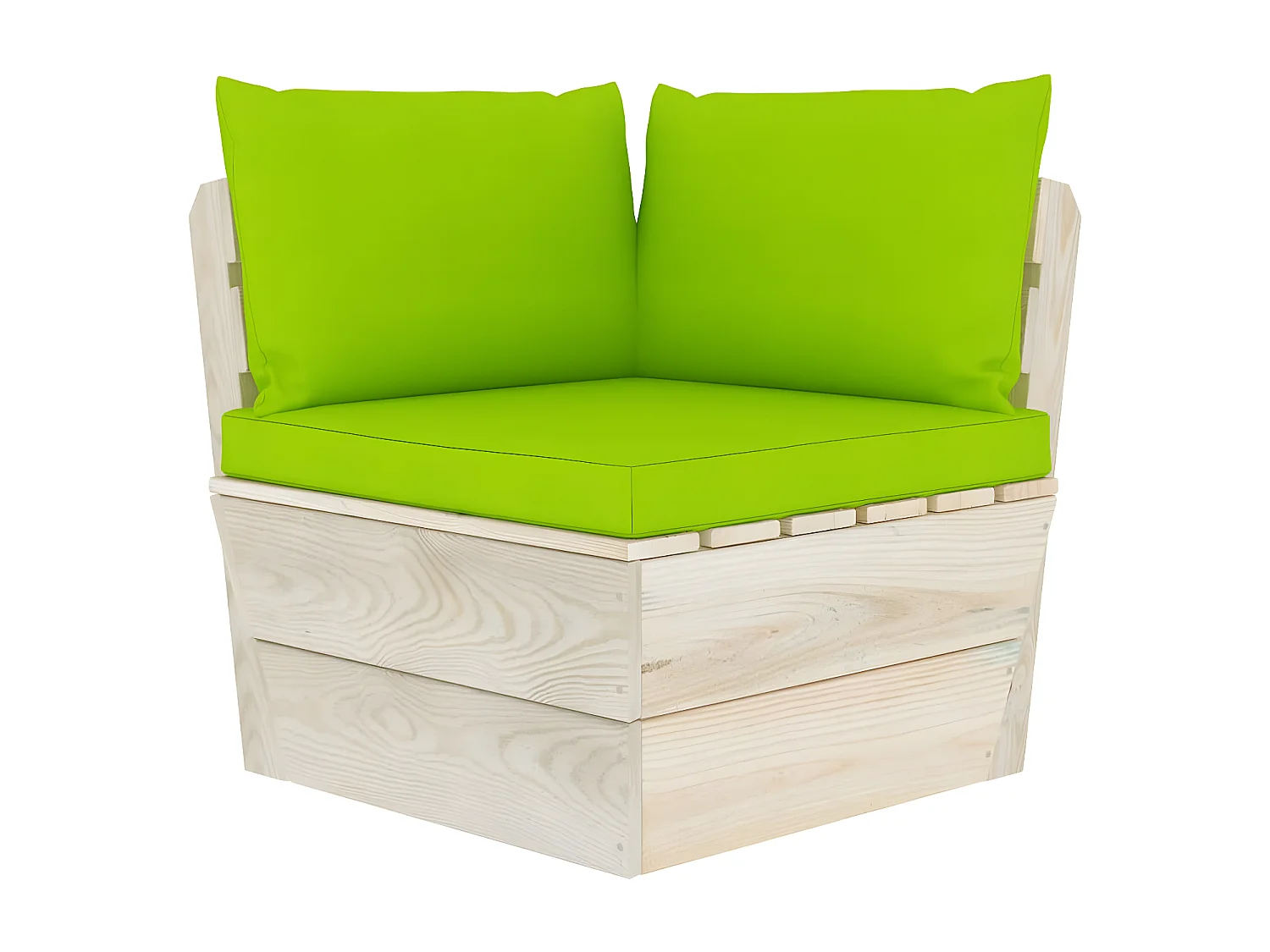 Canapé palette à 3 places de jardin avec coussins Bois d'épicéa