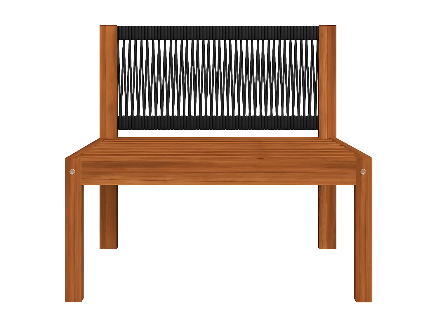 Canapé de jardin à 3 places avec coussin Bois d'acacia massif