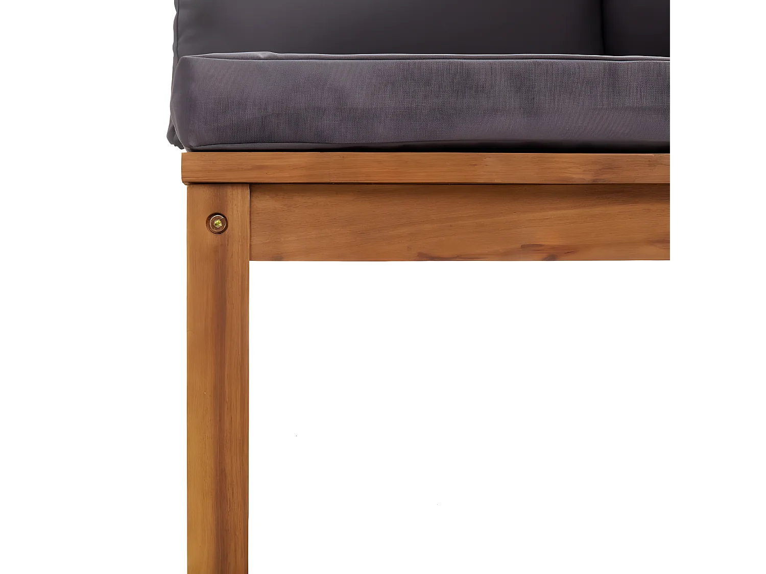 Tuinbank 3-zits met kussen massief acaciahout