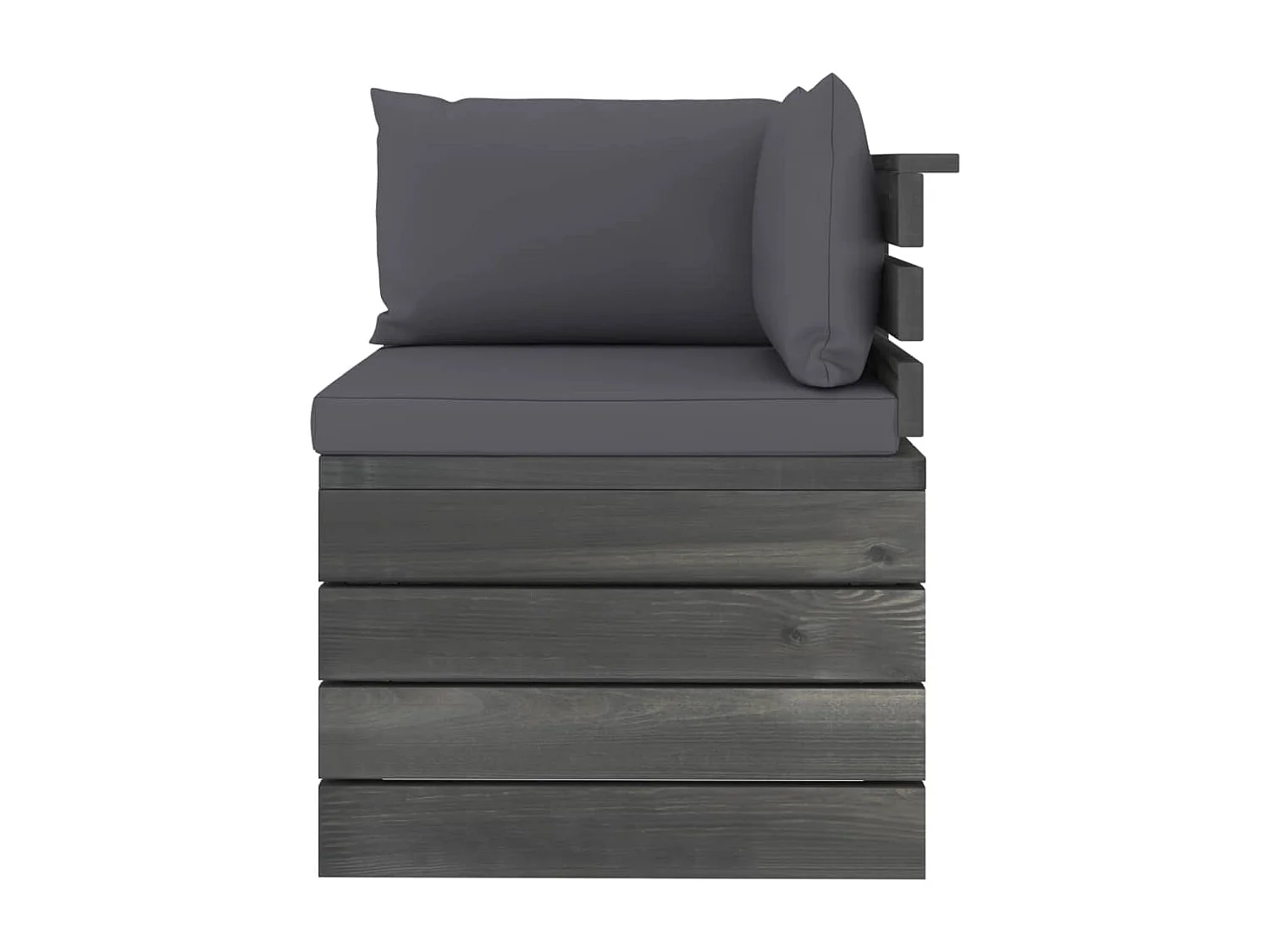 Sofá de palets de jardín 2 plazas y cojines madera maciza pino