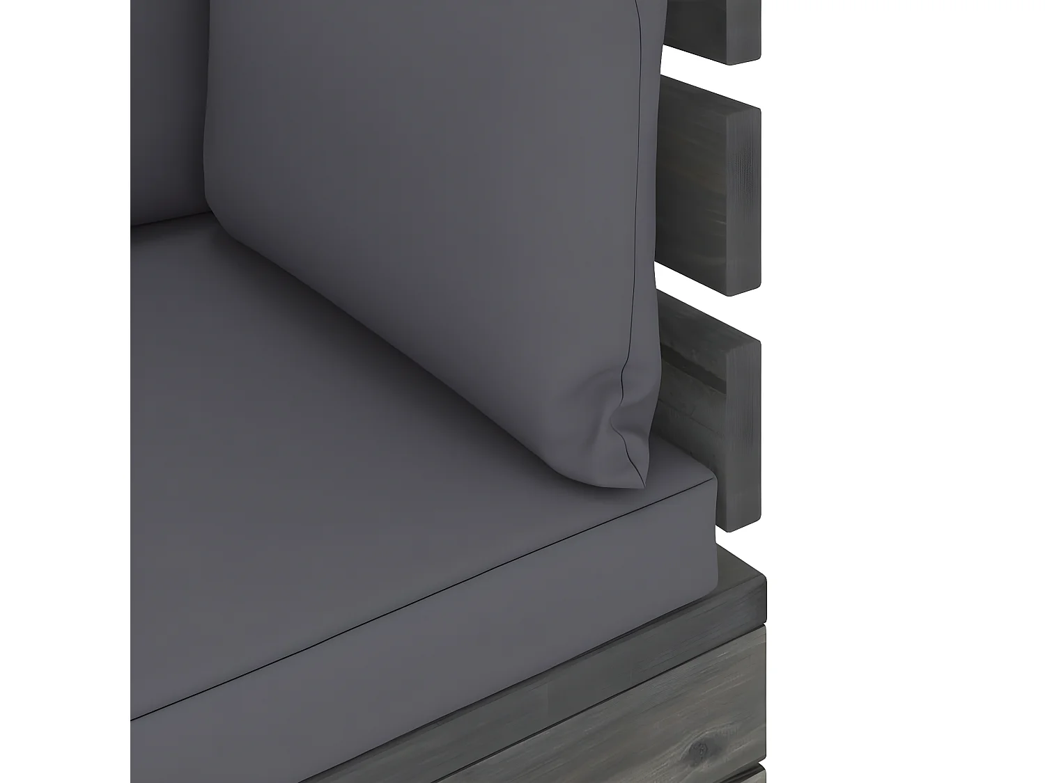 Sofá de palets de jardín 2 plazas y cojines madera maciza pino