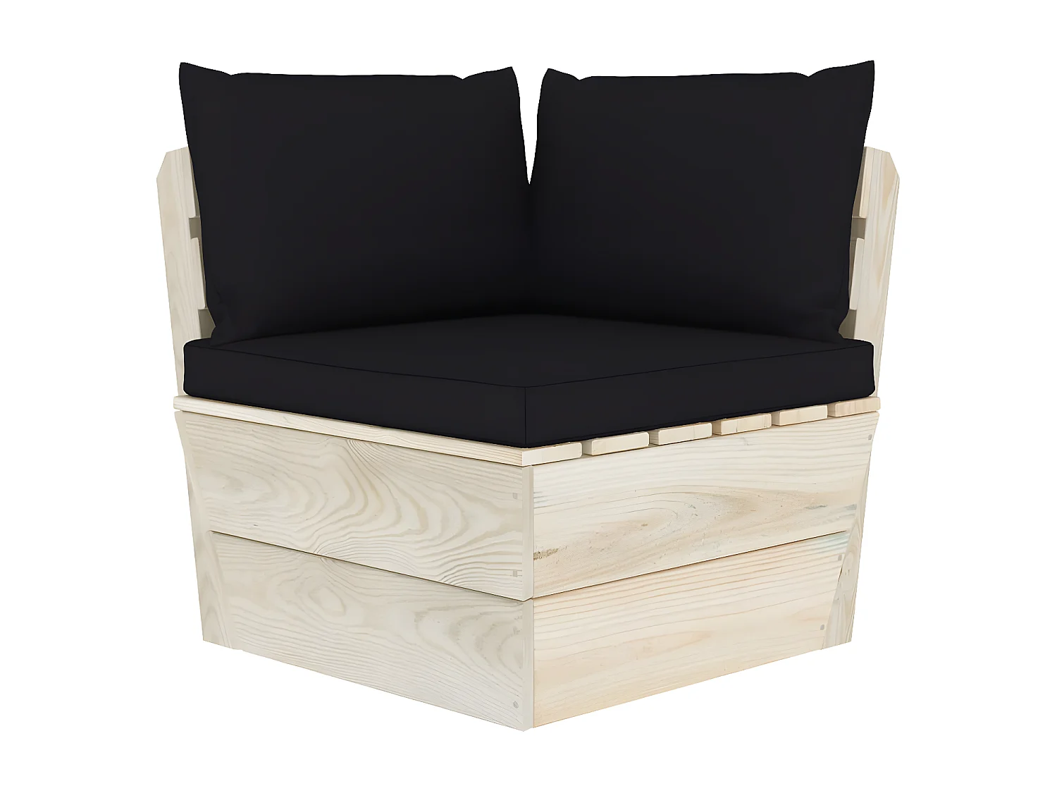 Canapé palette à 4 places de jardin avec coussins Bois d'épicéa