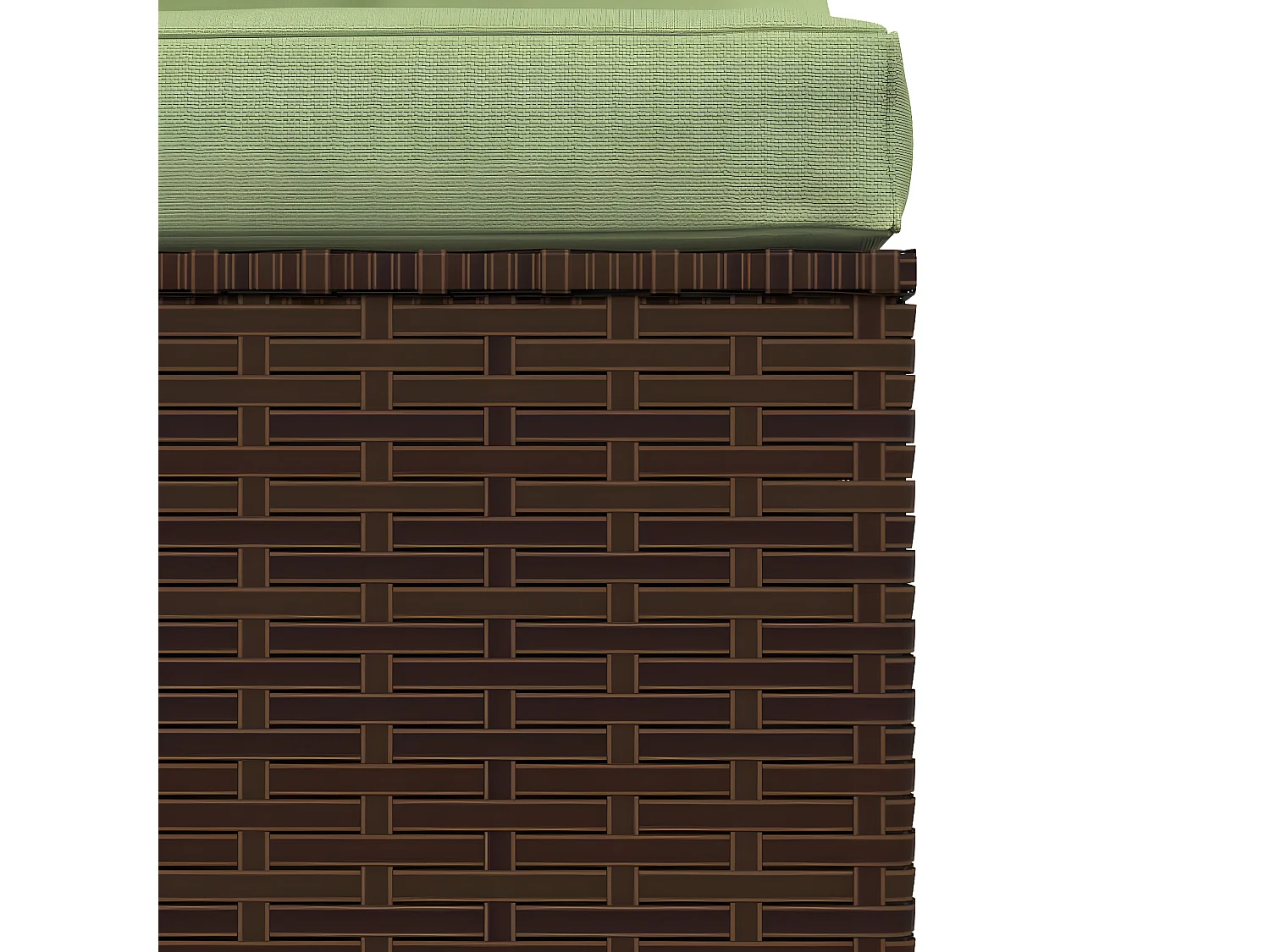 Canapé 3 places avec coussins Marron Résine tressée