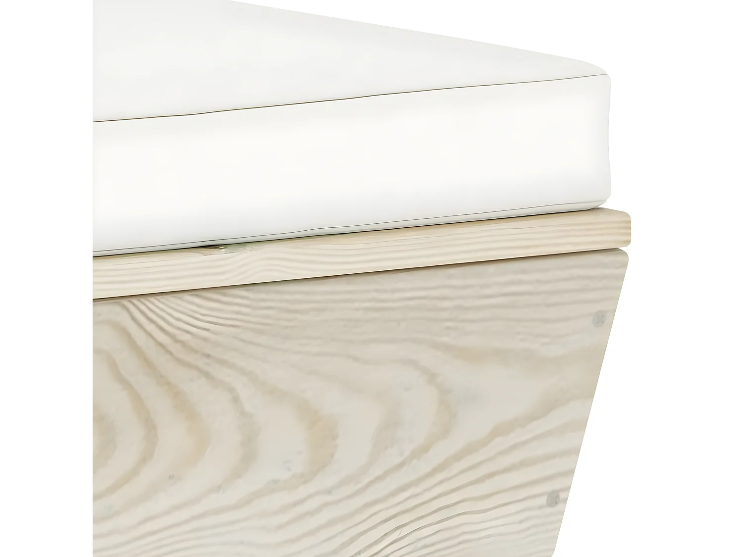 Sofá paletes 3 lugares p/ jardim c/ almofadões madeira de abeto