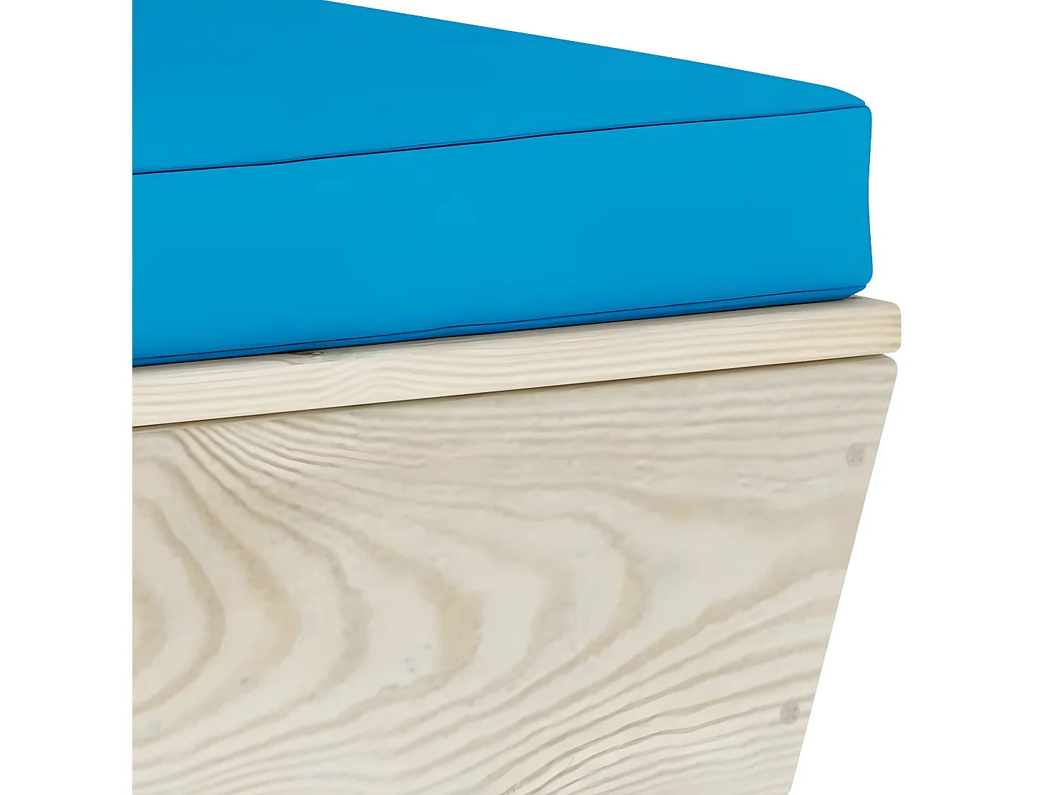 Sofá paletes 2 lugares p/ jardim c/ almofadões madeira de abeto