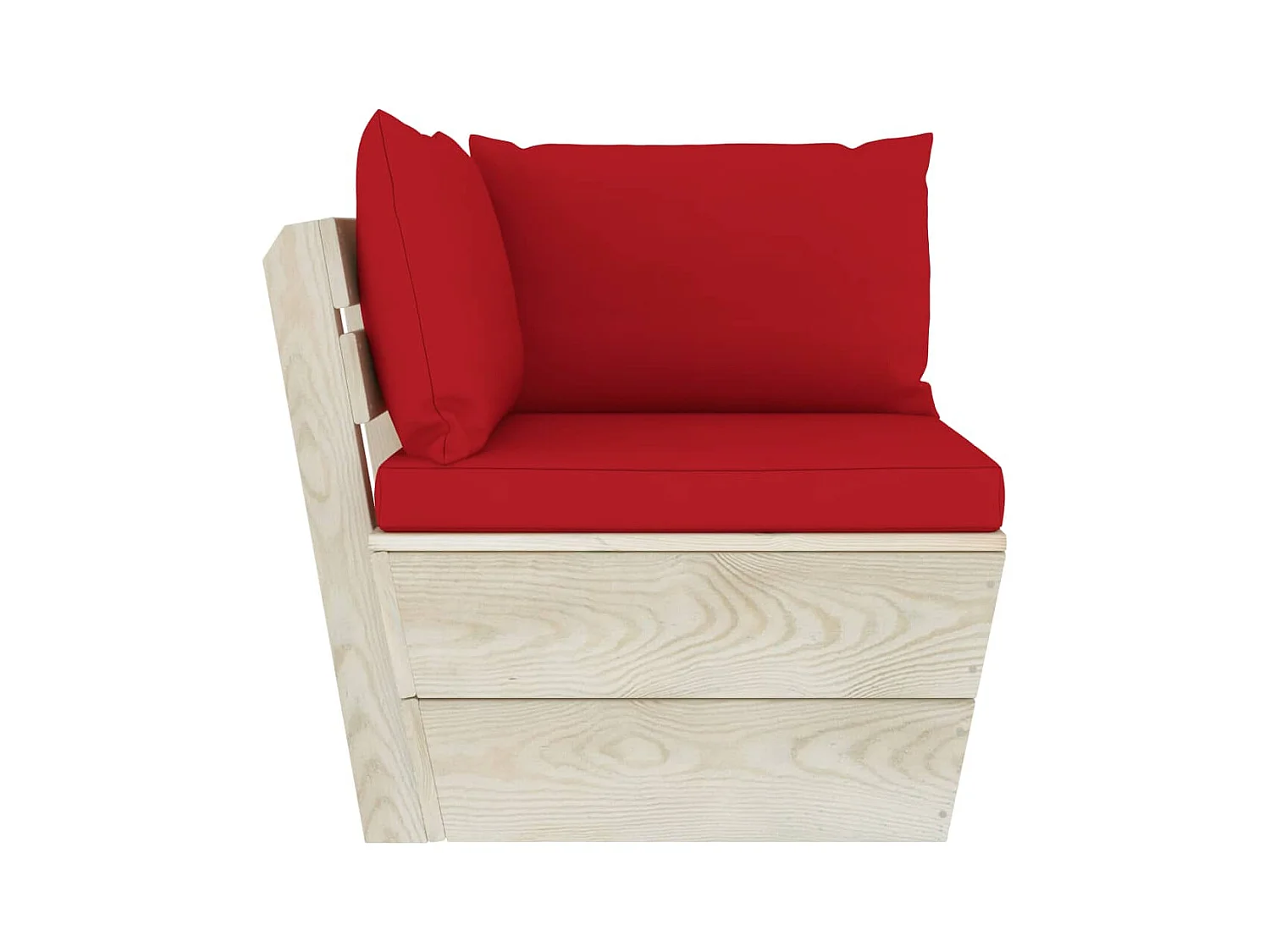 Sofá de palets de jardín 2 plazas con cojines madera de abeto