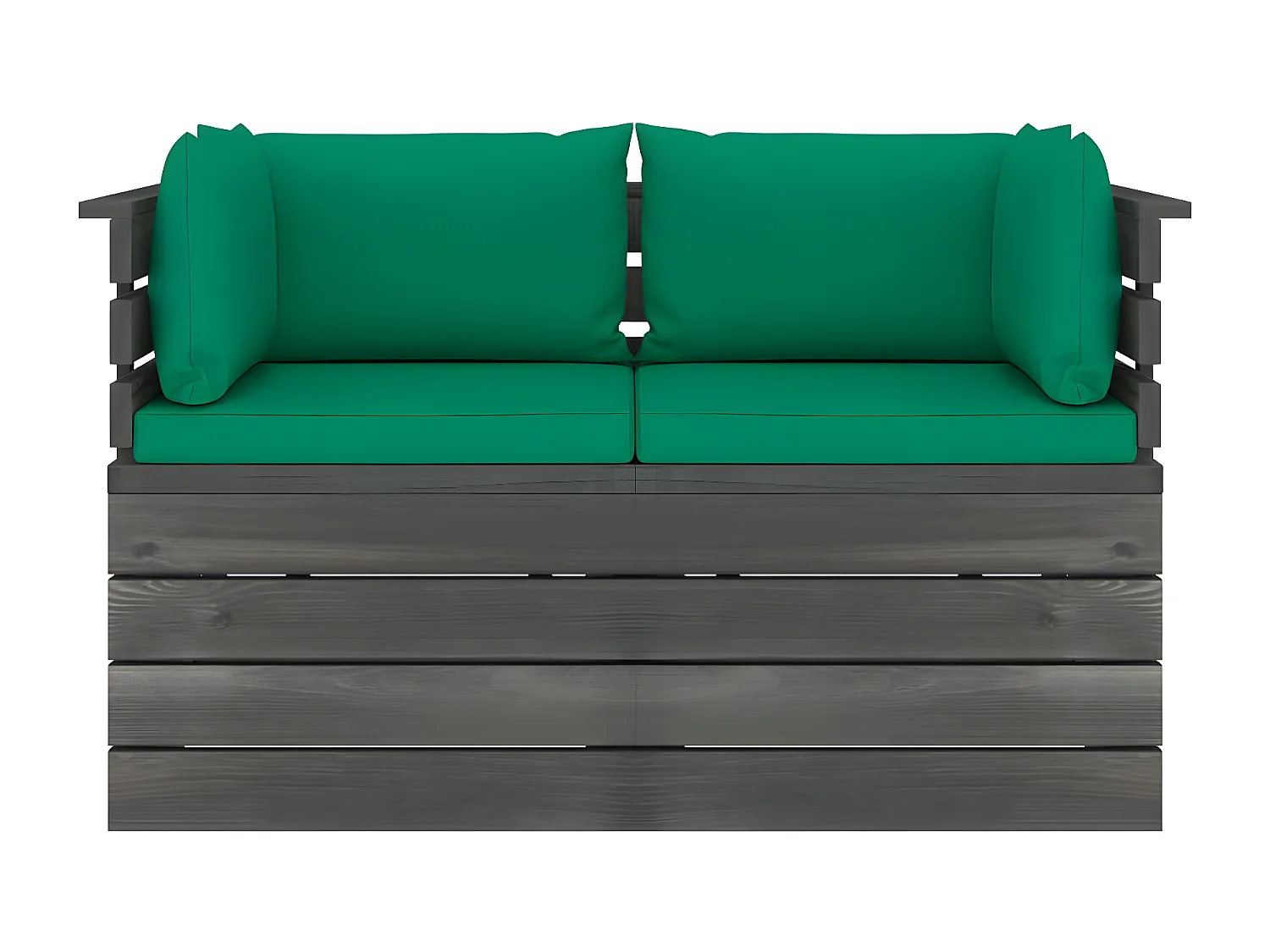 Canapé palette de jardin 2 places avec coussins Bois de pin