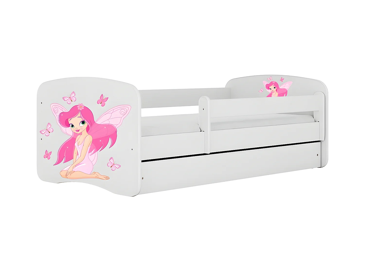 HAPPY - Cama hada 140 x 80 cm somier + colchón + cajones