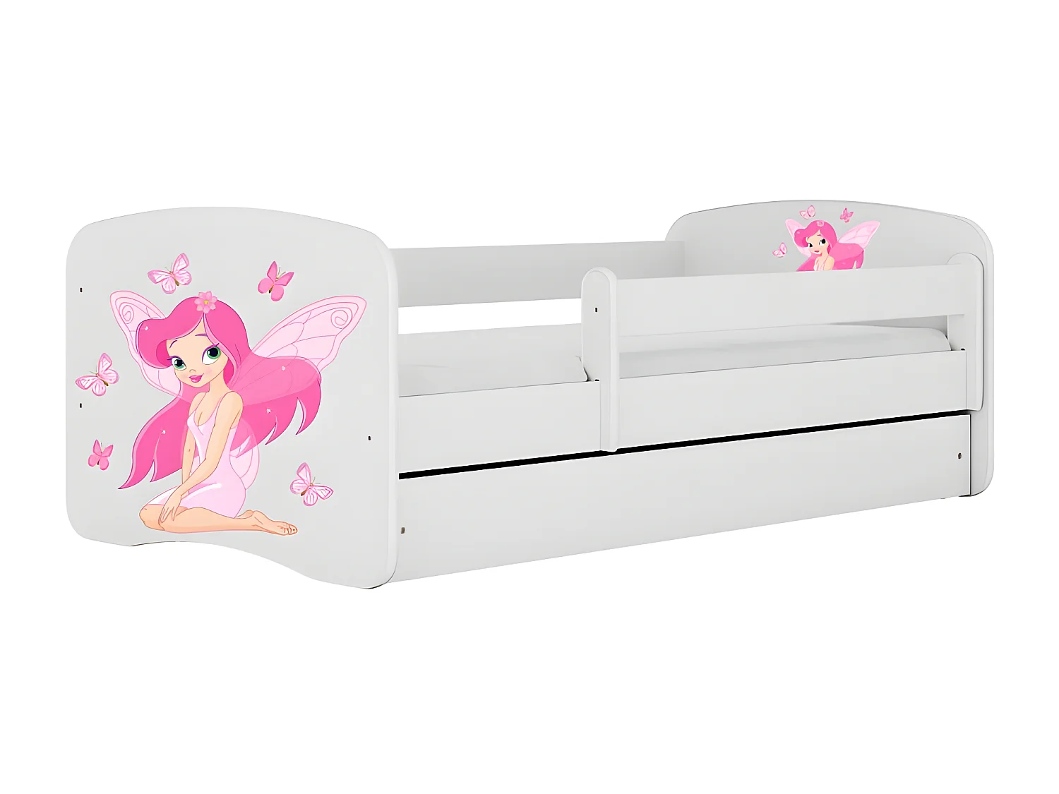 HAPPY - Cama hada 140 x 80 cm somier + colchón + cajones