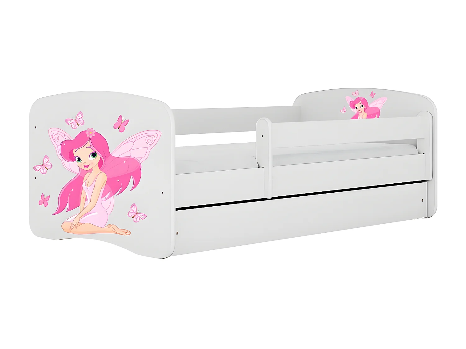 HAPPY - Cama de hadas 160 x 80 cm somier + colchón + cajones