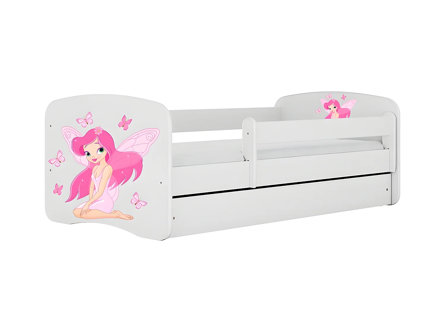 HAPPY - Cama de hadas 160 x 80 cm somier + colchón + cajones