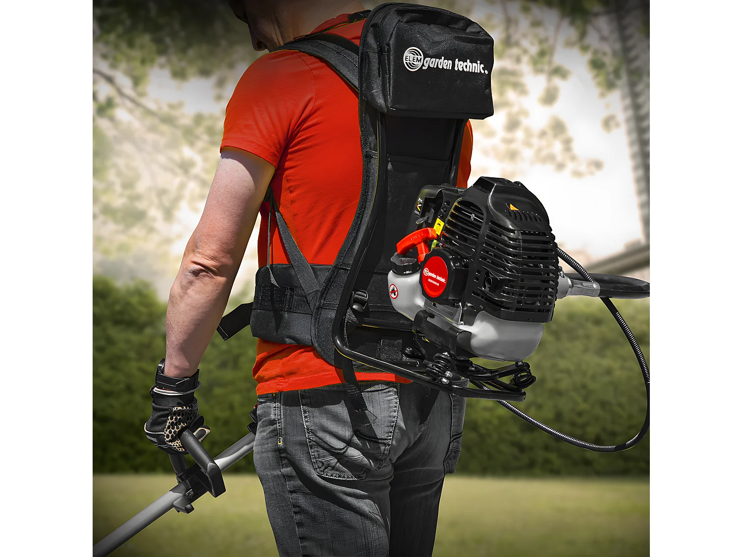 Débroussailleuse thermique dorsale 52CC - Lame + fils - Elem garden