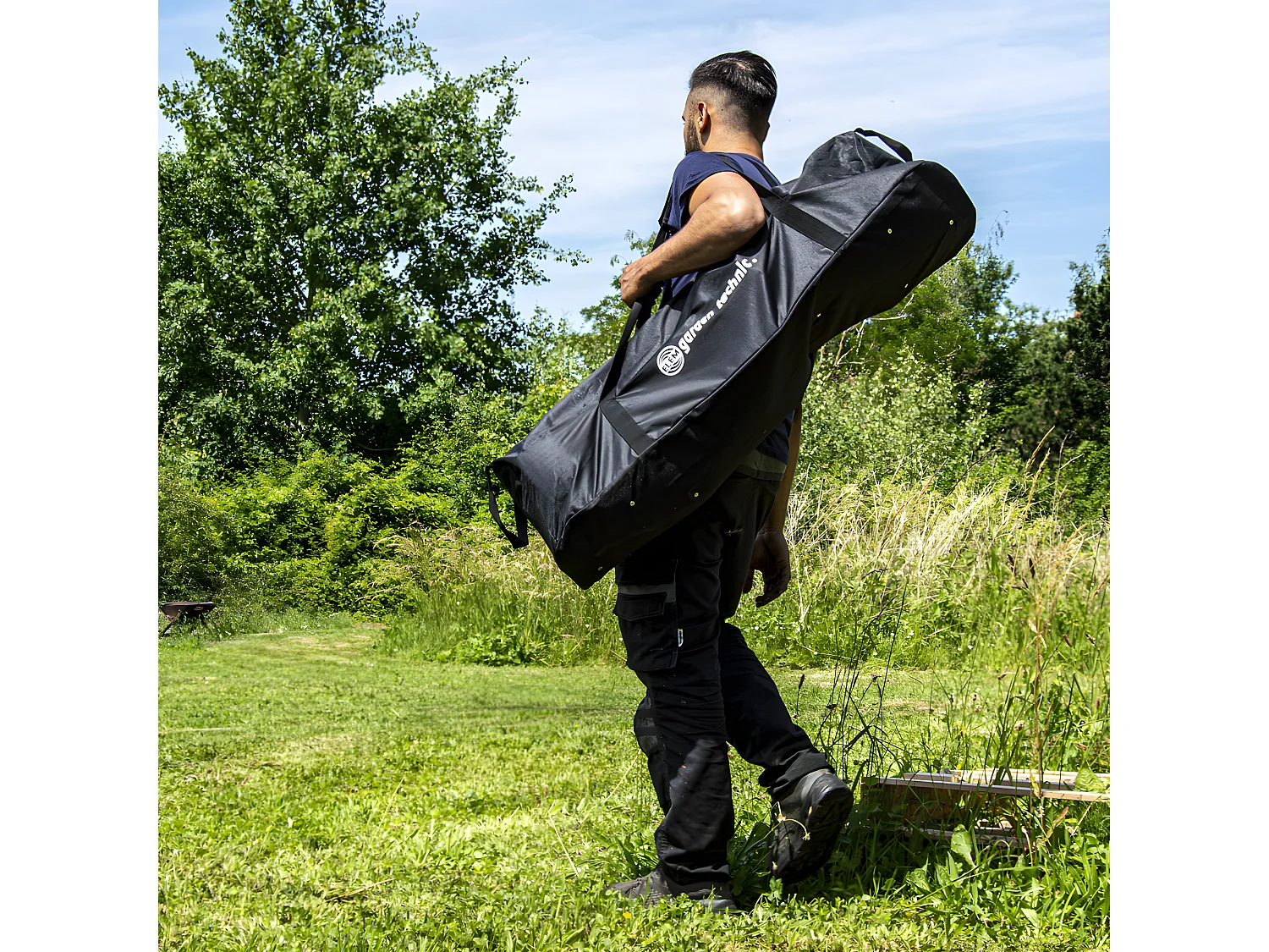 Outil multifonctions 4 en 1(débroussailleuse - taille haies - élagueuse) - 52cc - Sac de transport - Elem Garden