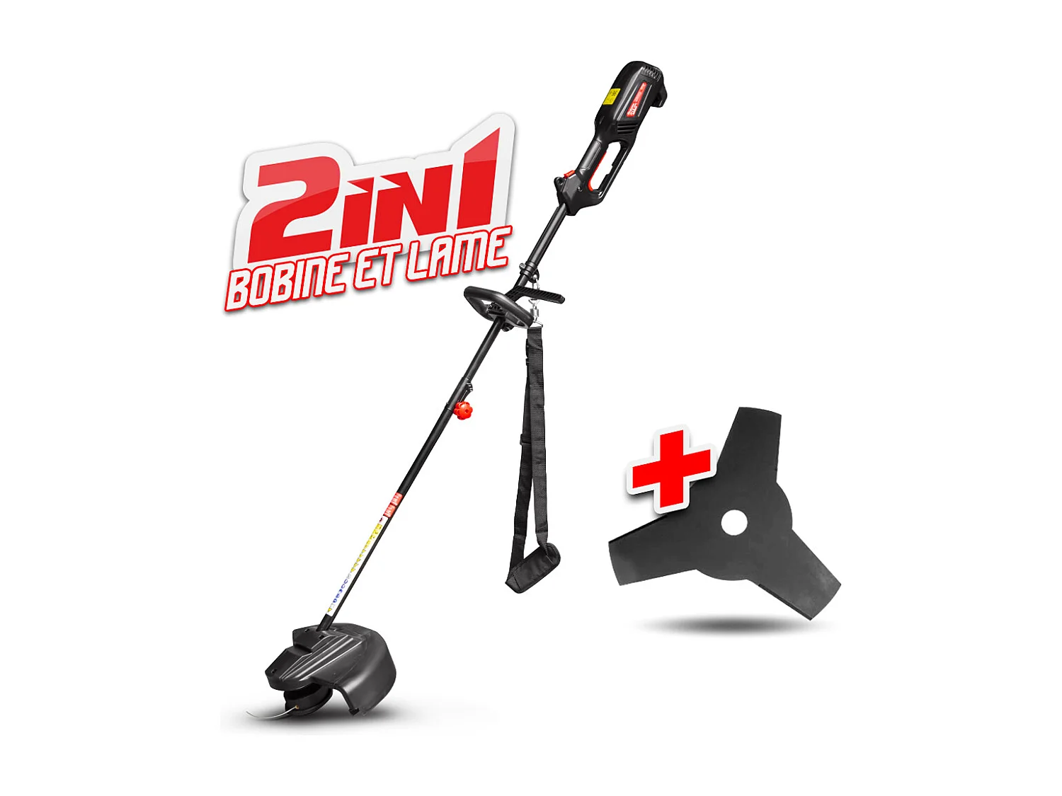 Débroussailleuse électrique 1200W avec bobine et lame 3 dents - Elem Garden