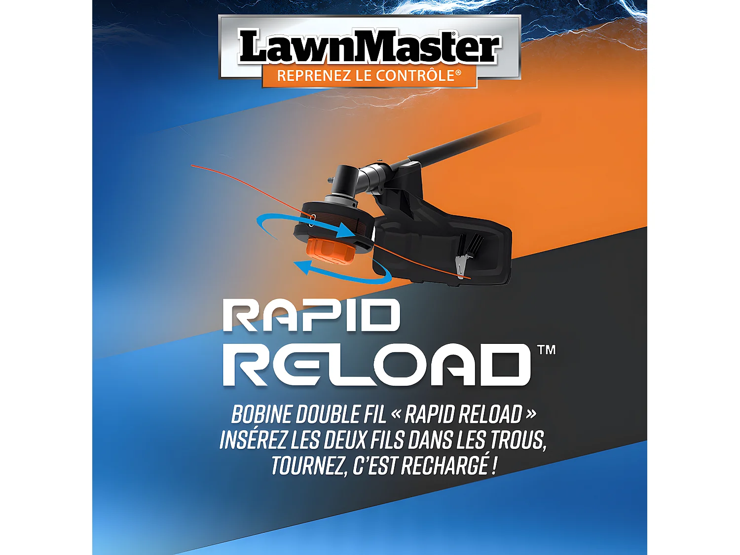 Débroussailleuse thermique 26cc avec démarrage électrique - Lawnmaster