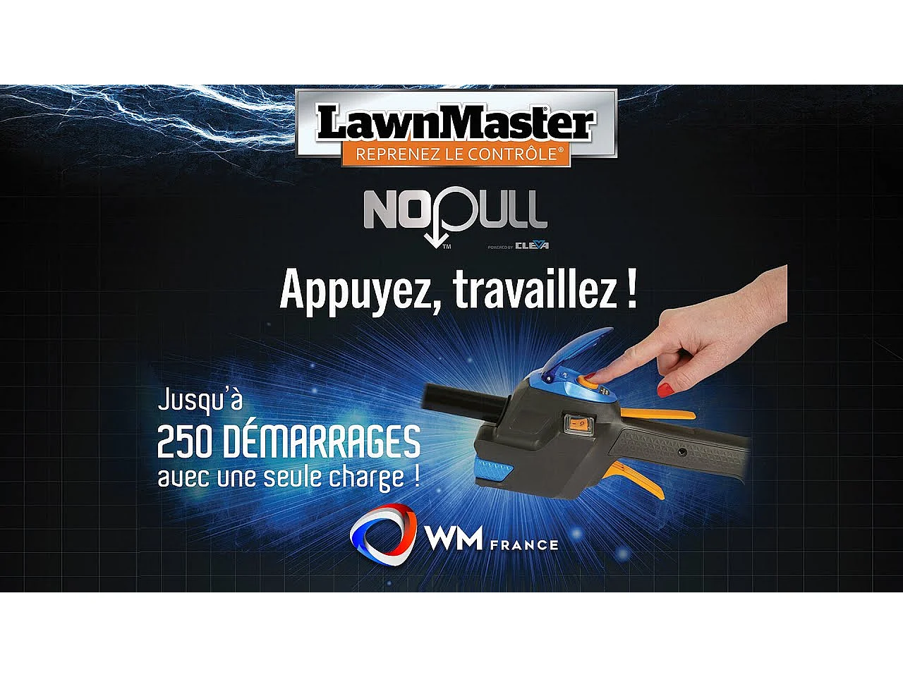 Débroussailleuse thermique 26cc avec démarrage électrique - Lawnmaster