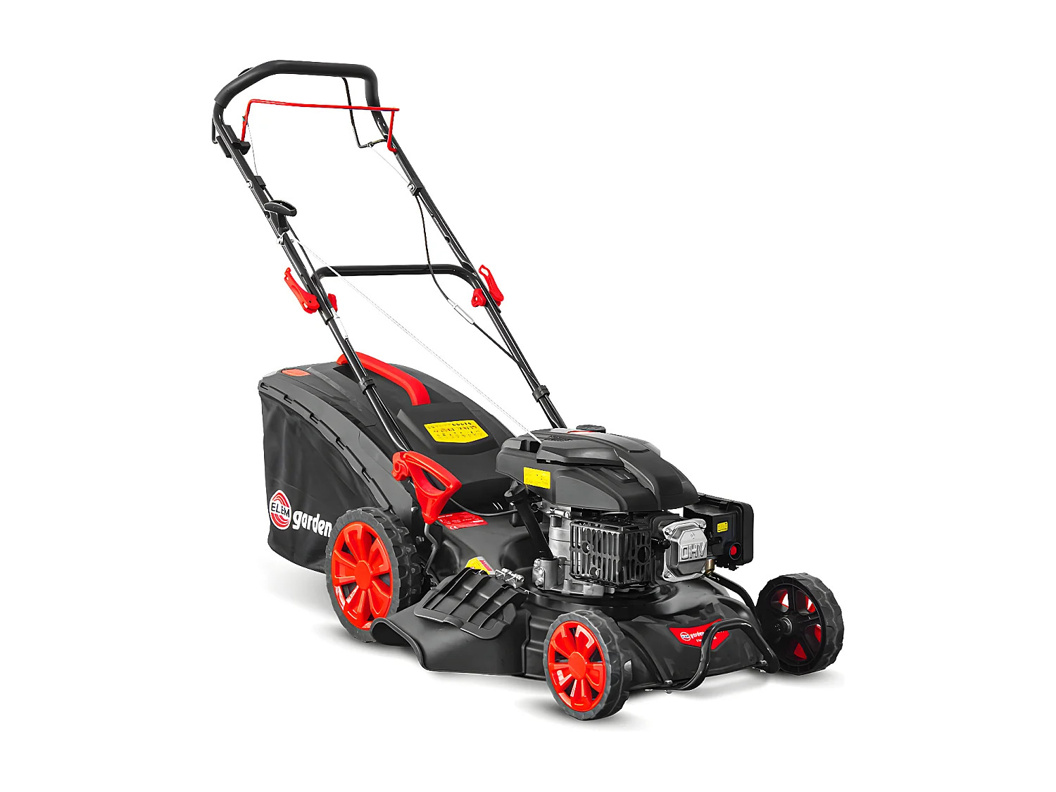 Tondeuse thermique autotractée 173 CC - 508mm avec éjection latérale et mulching - Elem Garden