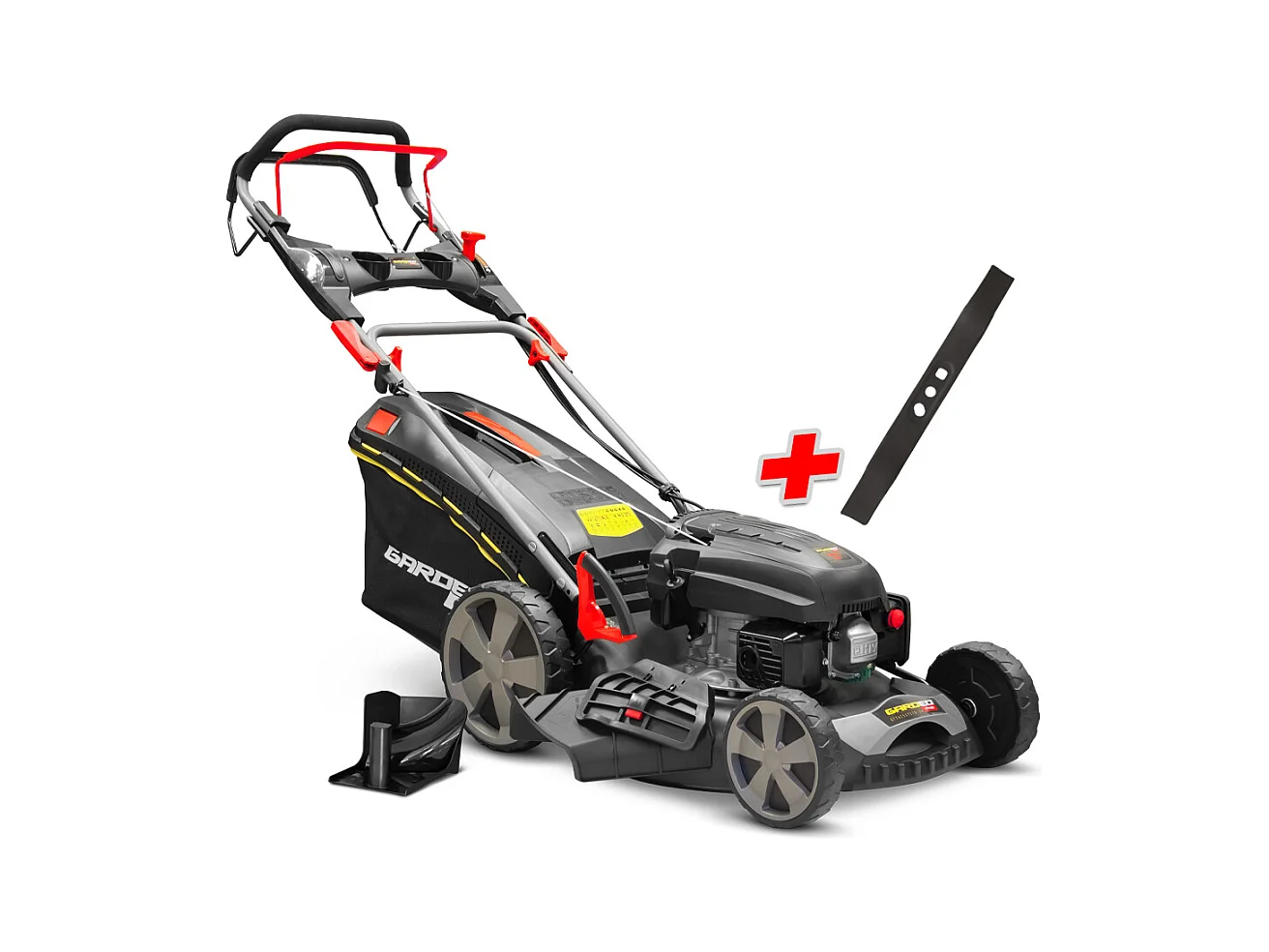 Tondeuse thermique autotractée 170.1cc - 50.8cm livrée avec 2 lames + mulching et éjection latérale - Gardeo Pro