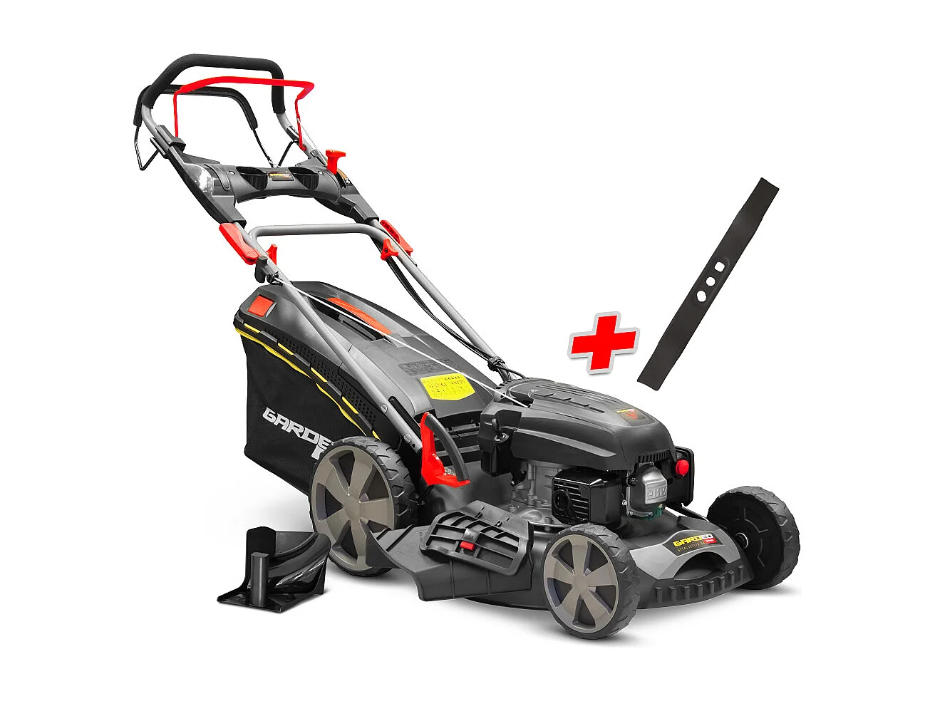 Tondeuse thermique autotractée 170.1cc - 50.8cm livrée avec 2 lames + mulching et éjection latérale - Gardeo Pro