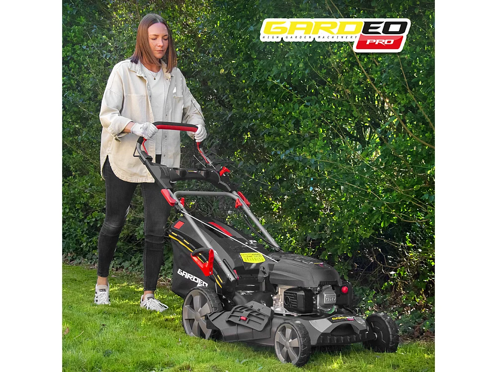 Tondeuse thermique autotractée 170.1cc - 50.8cm livrée avec 2 lames + mulching et éjection latérale - Gardeo Pro