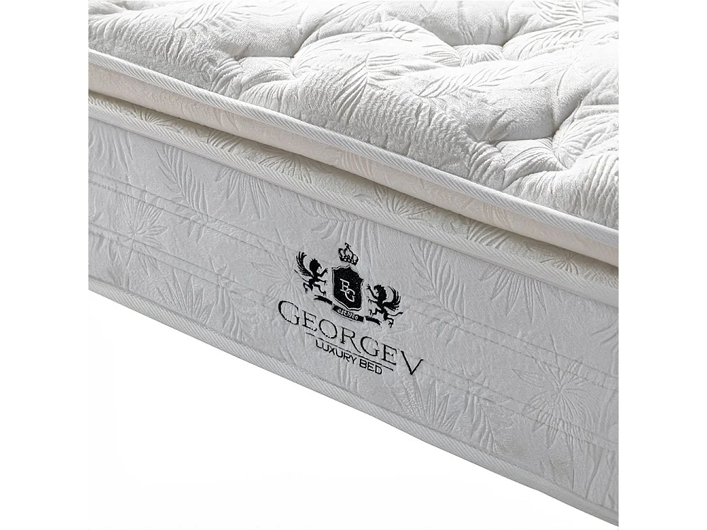 Matelas George v supreme 180x200 cm Hauteur 30 cm tissu velours mousse alvéolée ressorts ensachés confort hôtel de luxe