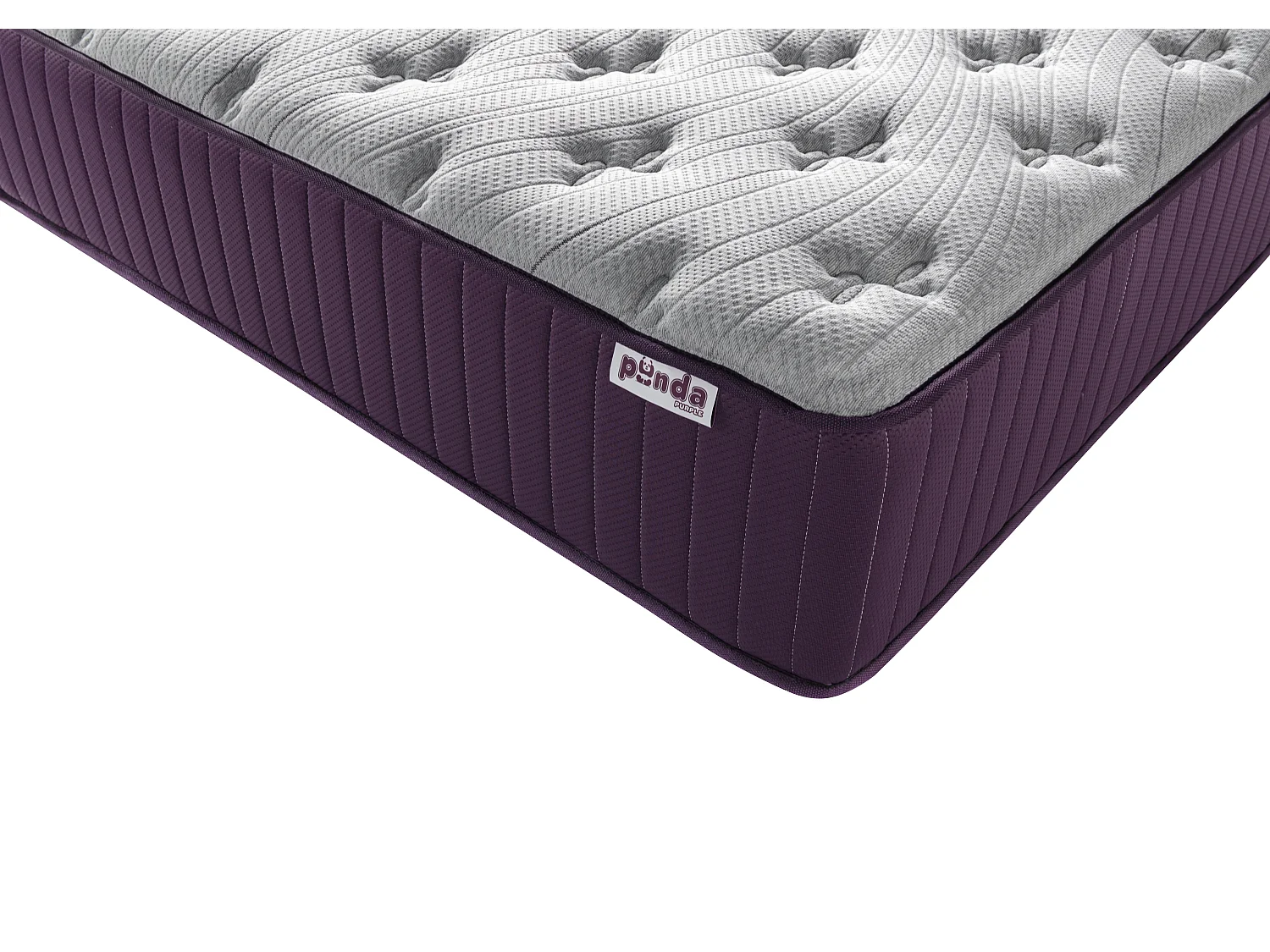 Matelas Panda purple 160x200 cm Hauteur 32 cm Mousse à Mémoire de Forme gel rafraîchissant ressorts ensachés
