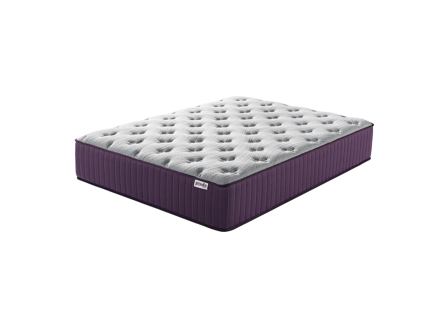 Matelas Panda purple 160x200 cm Hauteur 32 cm Mousse à Mémoire de Forme gel rafraîchissant ressorts ensachés