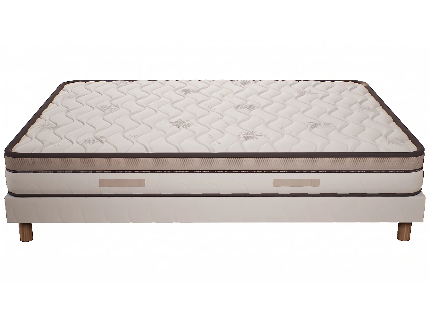 Ensemble Natura Memory 180x200 cm Hauteur 22 cm Mousse à Mémoire de Forme avec Sommier Tapissier Soutien équilibré Eite