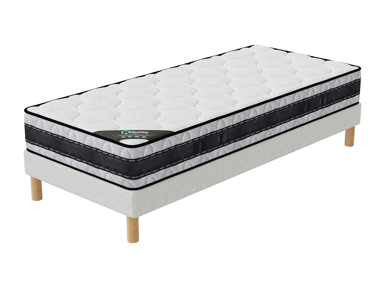 MEDICARE |Ensemble Matelas 90x190 Latex Hauteur 22cm