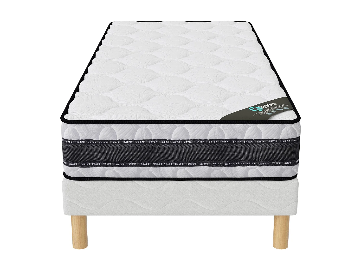MEDICARE |Ensemble Matelas 90x190 Latex Hauteur 22cm