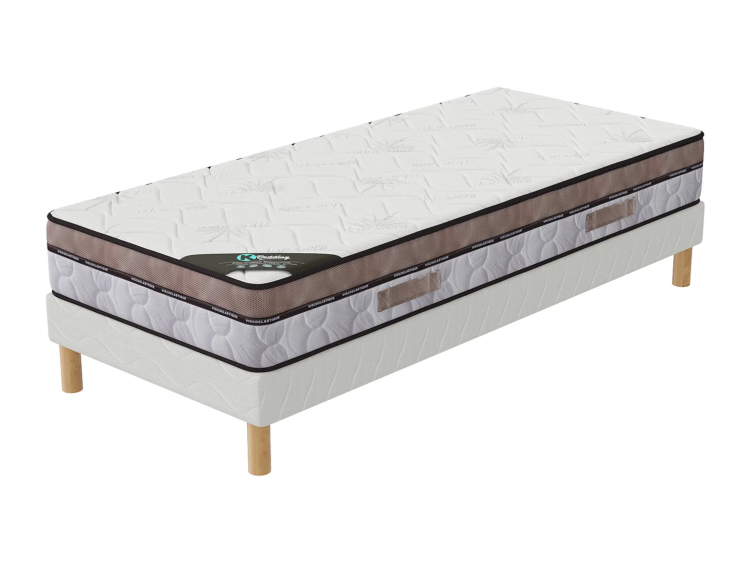 NATURA |Ensemble Matelas 90x190 Memory Hauteur 22cm
