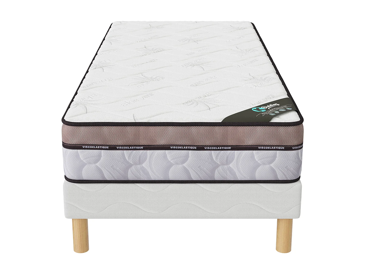 NATURA |Ensemble Matelas 90x190 Memory Hauteur 22cm
