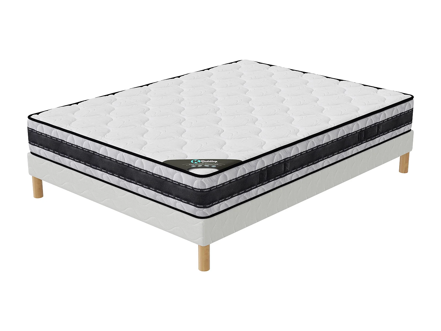MEDICARE |Ensemble Matelas 160x200 Latex Hauteur 22cm