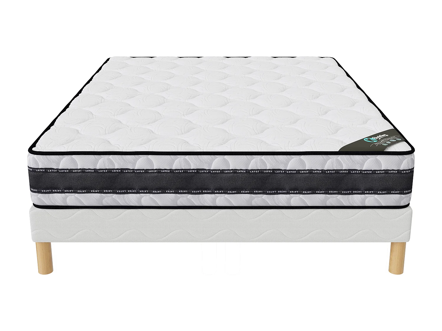 MEDICARE |Ensemble Matelas 160x200 Latex Hauteur 22cm