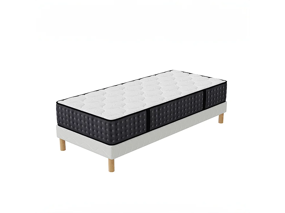 Ensemble Sommier + Matelas Cosmos 26 cm – 90x190 – Mousse Polyuréthane