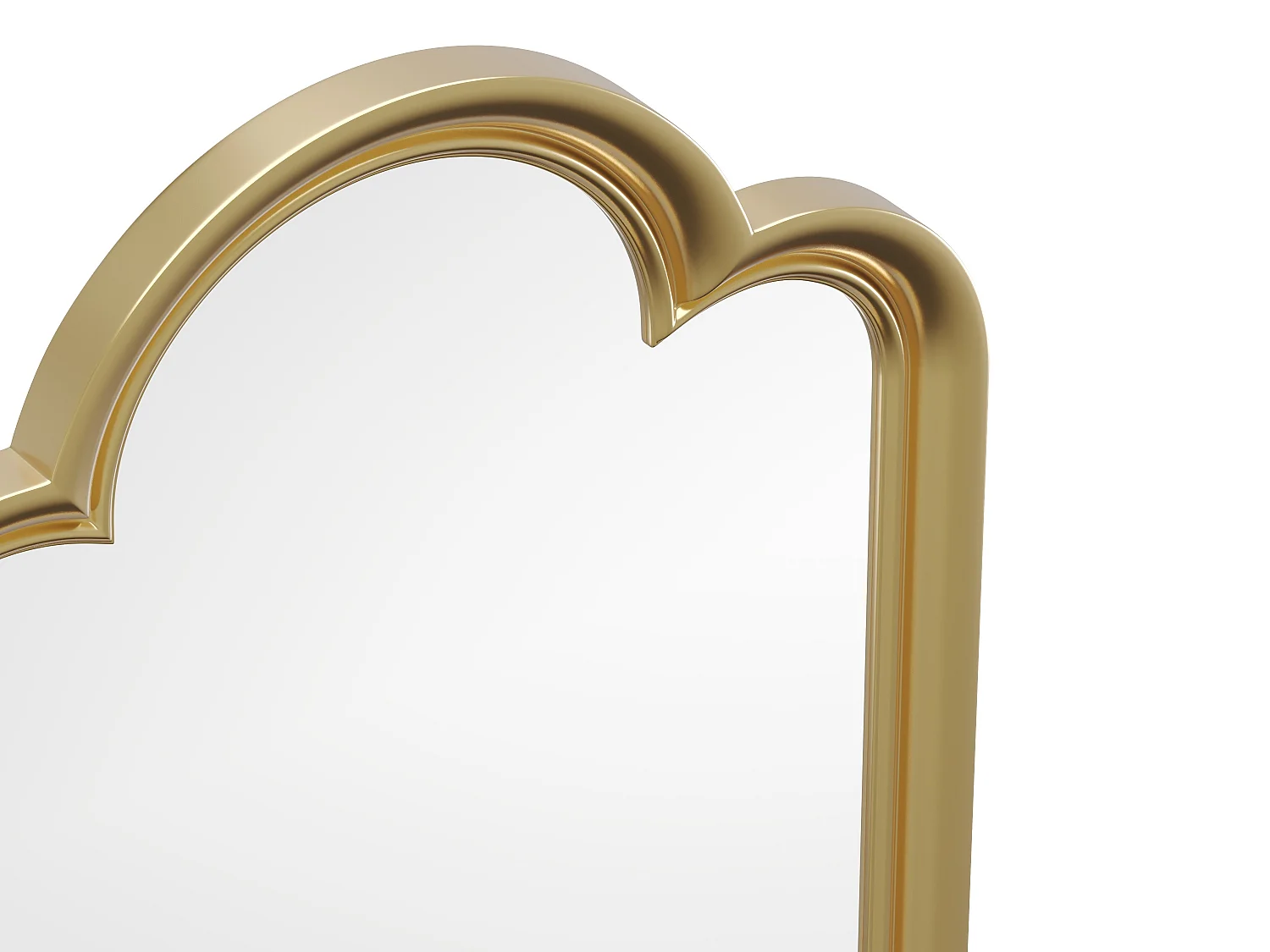 Espelho vintage em madeira de paulownia C84,5 x A139 cm dourado - MEINI