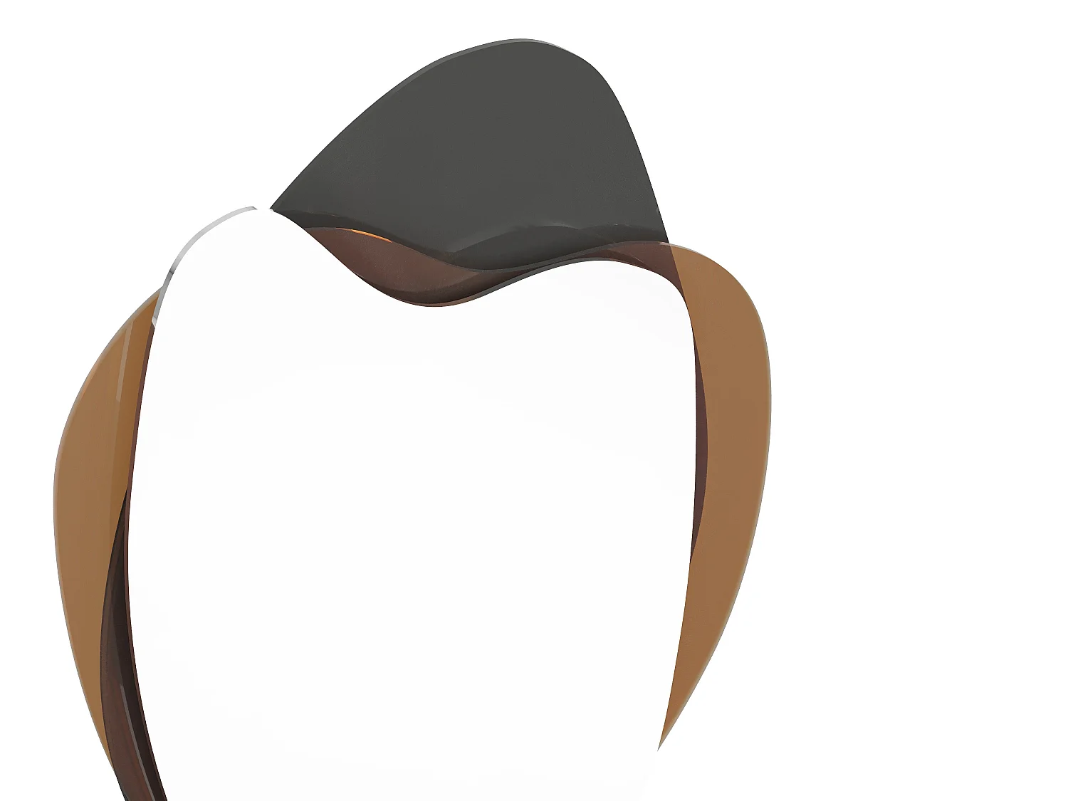 Espelho orgânico design C55 x A71 cm, castanho e cinza fumado - LISHIA