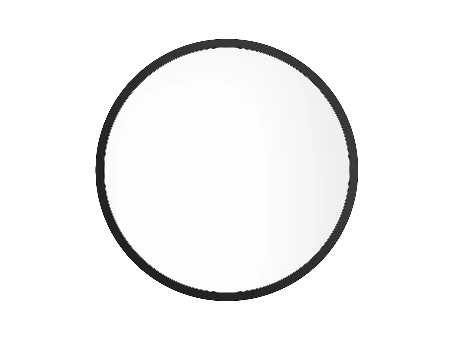 Gran espejo redondo de pared de madera de paulownia - D. 150 cm - Negro - ZANG