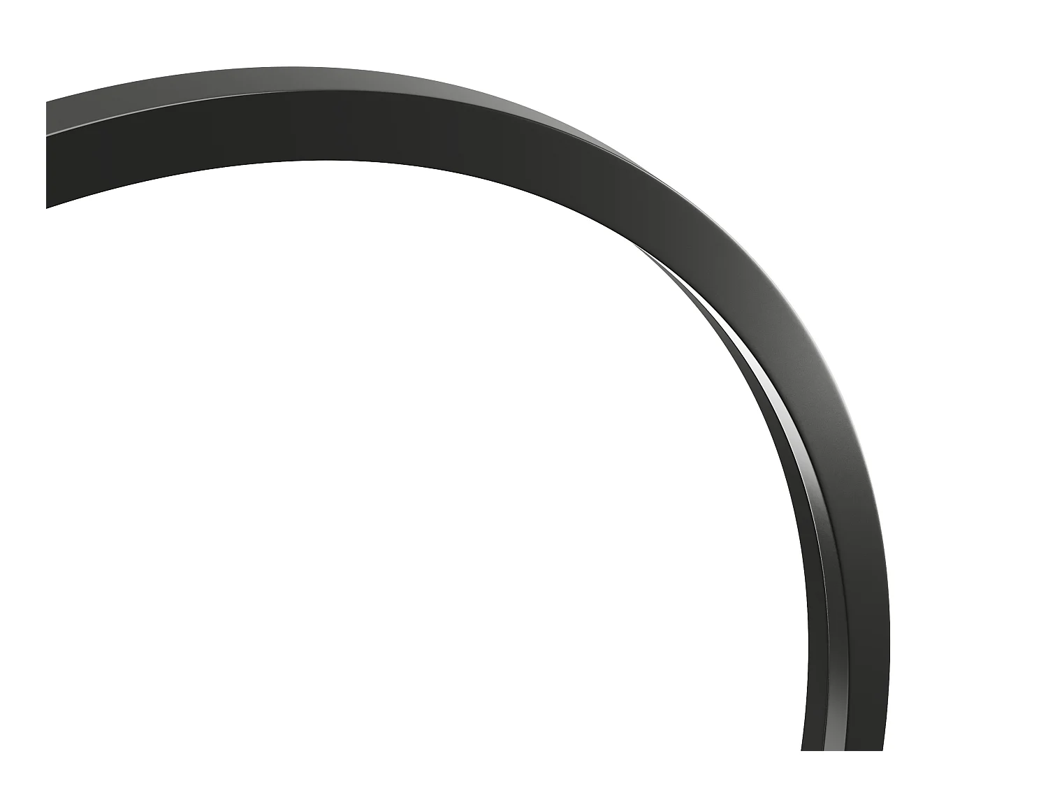 Gran espejo redondo de pared de madera de paulownia - D. 150 cm - Negro - ZANG