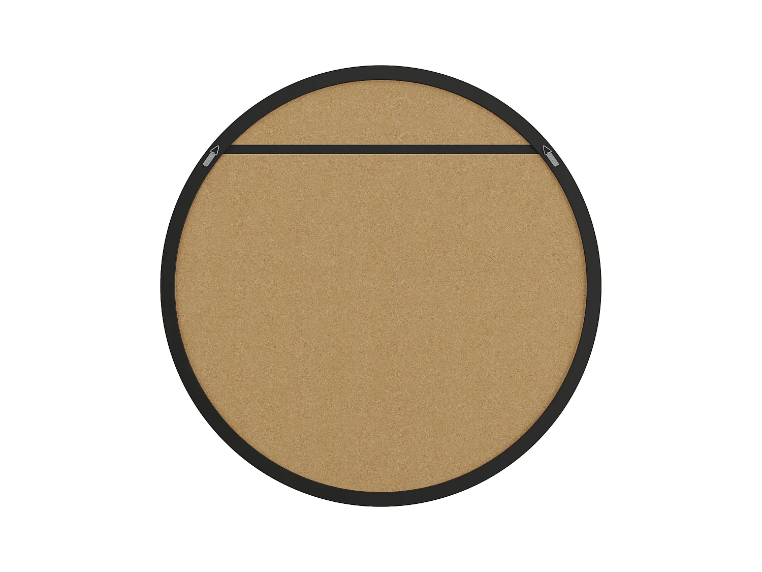 Gran espejo redondo de pared de madera de paulownia - D. 150 cm - Negro - ZANG