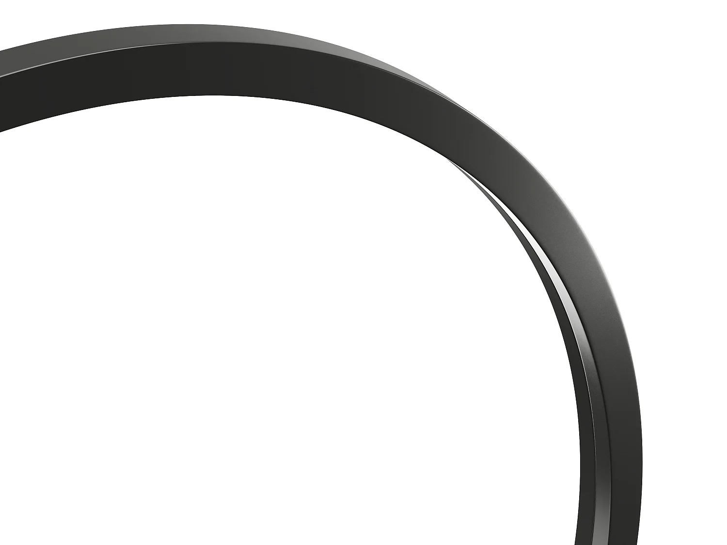 Stor rund väggspegel i svart paulowniaträ 150 cm ZANG