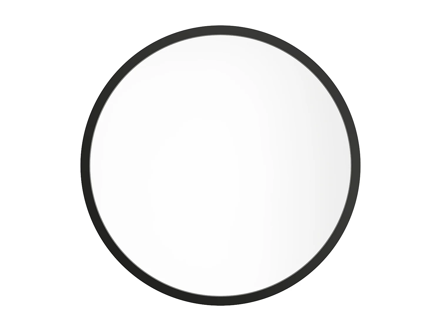 Stor rund väggspegel i svart paulowniaträ 150 cm ZANG