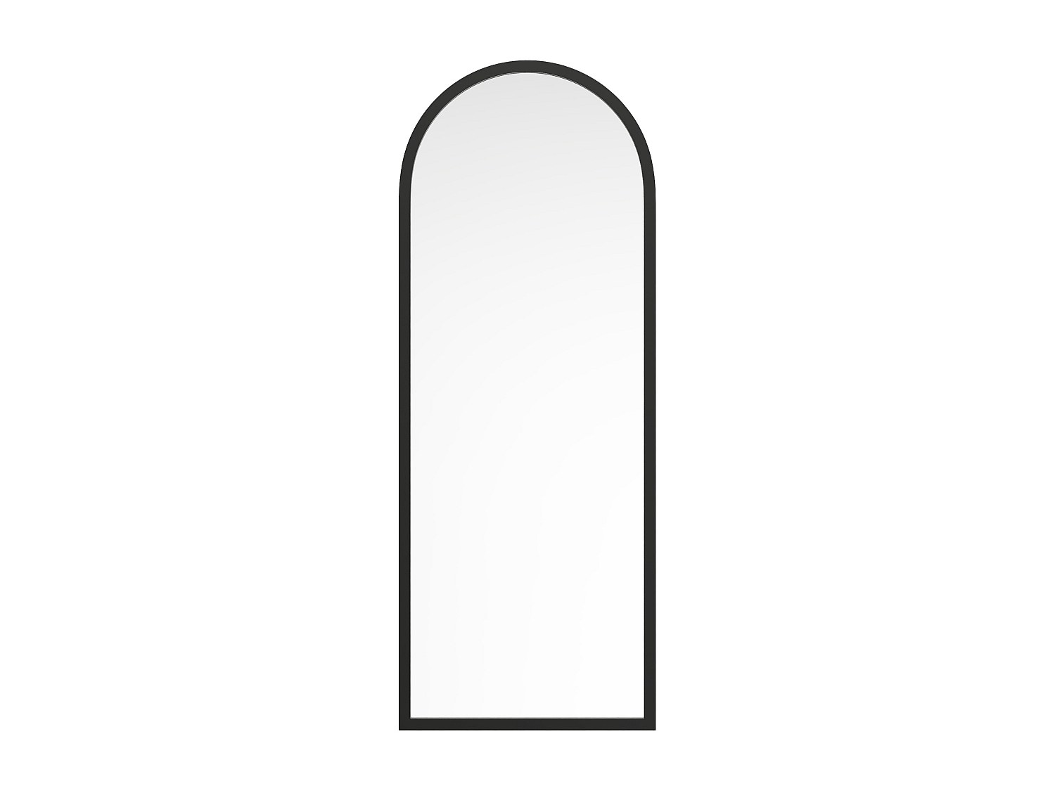 Großer bogenförmiger Spiegel - Paulownia-Holz - 65 x 170 cm - Schwarz - SHA günstig online kaufen