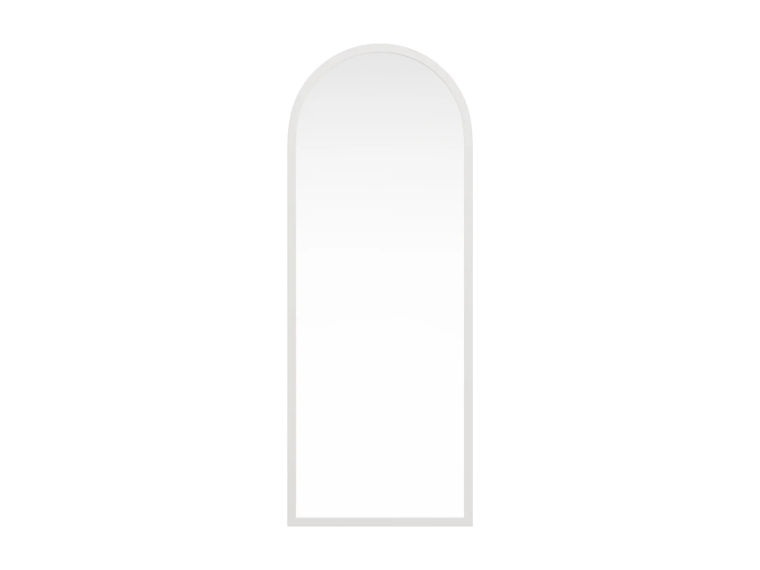 Grand miroir arche en bois de paulownia - L. 65 x H. 170 cm - Blanc - SHANGI