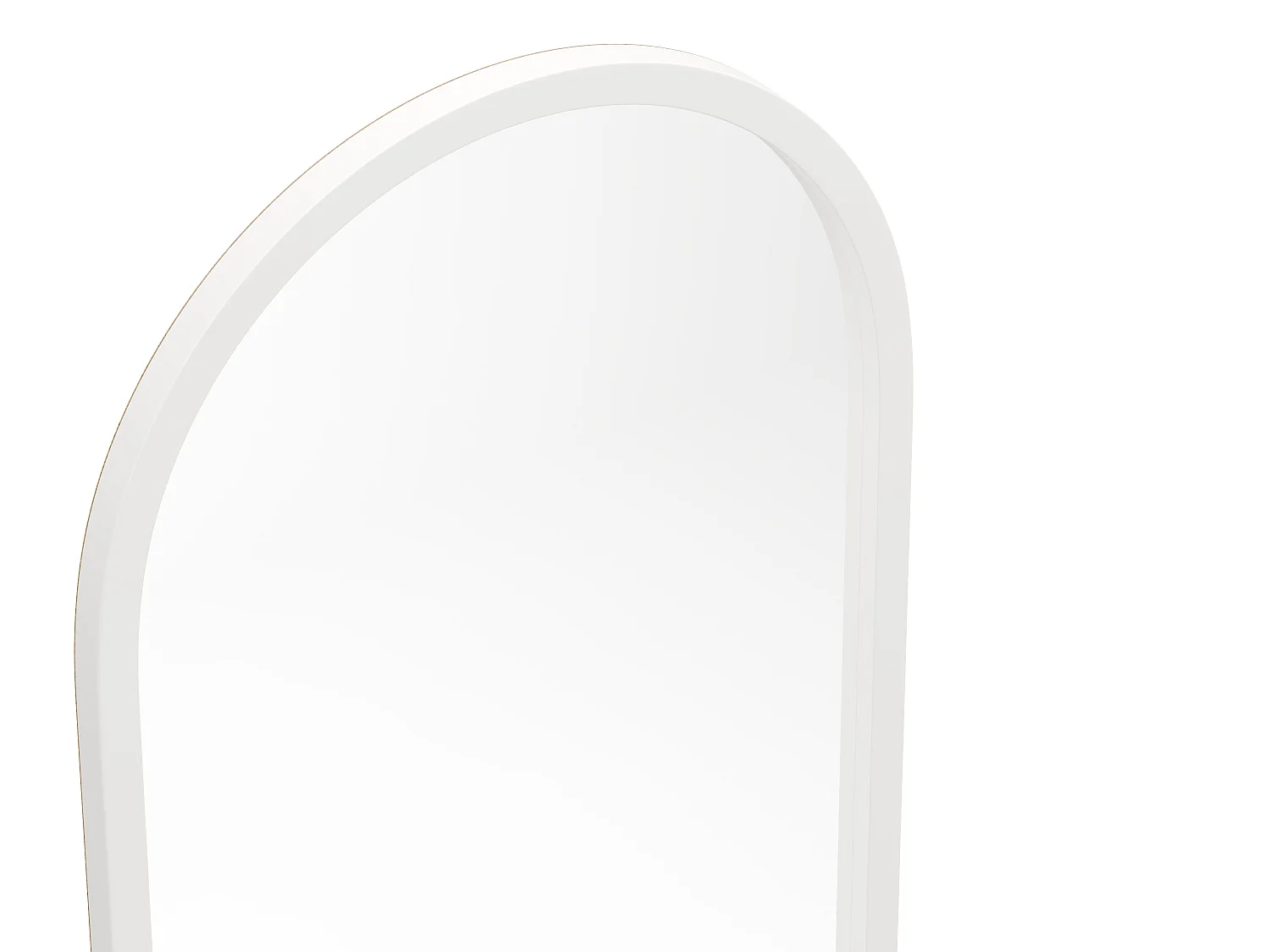 Grand miroir arche en bois de paulownia - L. 65 x H. 170 cm - Blanc - SHANGI