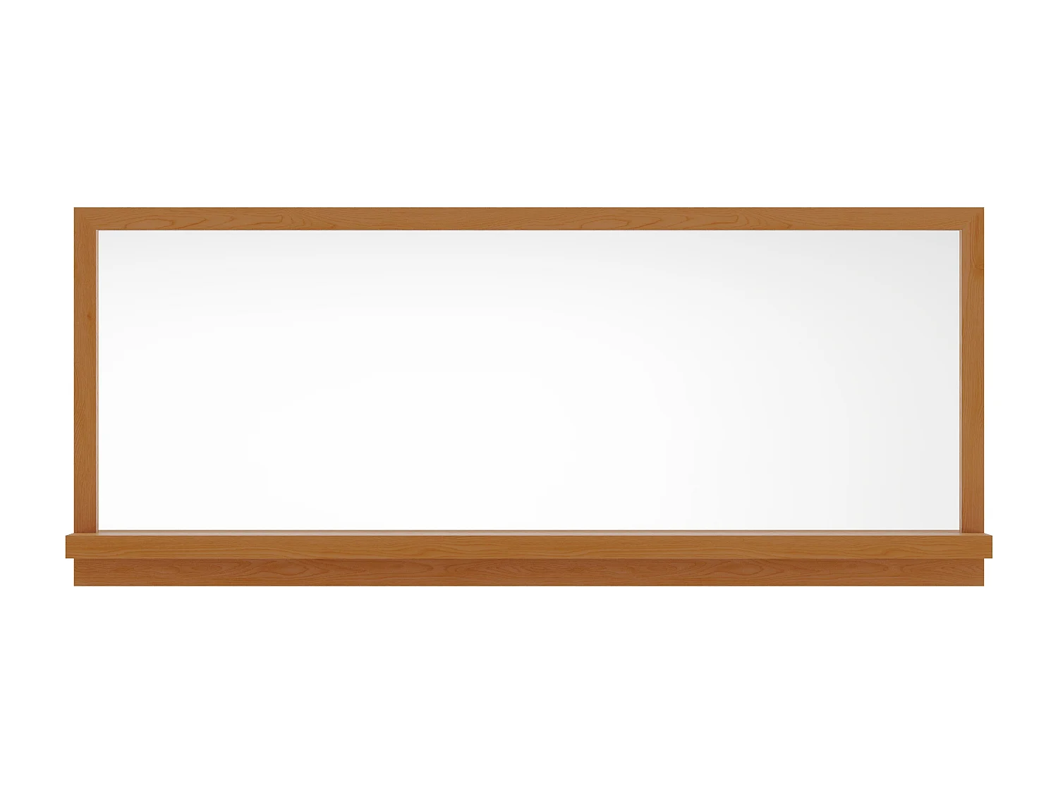 Wandspiegel mit Ablage - Eiche - 120 x 50 cm - Holzfarben - JIAO