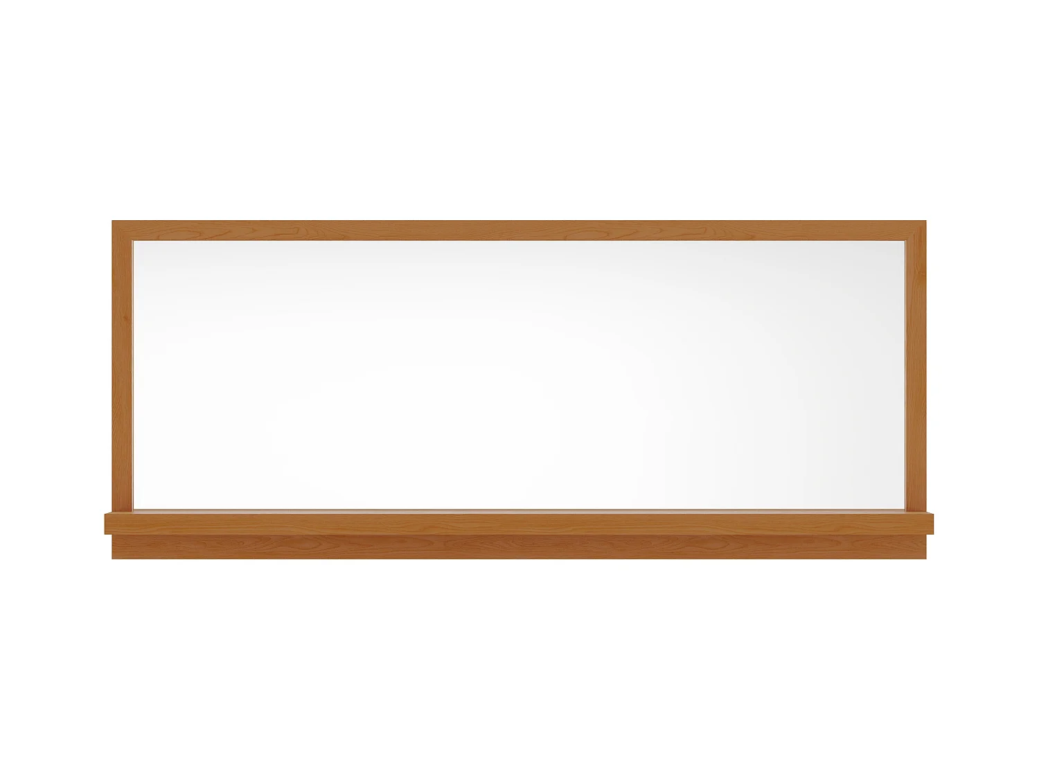 Wandspiegel met plankje van eikenhout - L120 x H50 cm - Naturel - JIAO