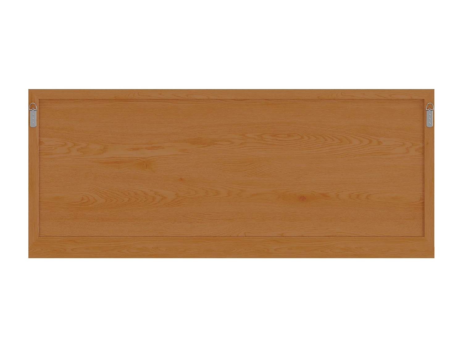 Miroir mural avec tablette en bois de chêne - L. 120 x H. 50 cm - Naturel - JIAO