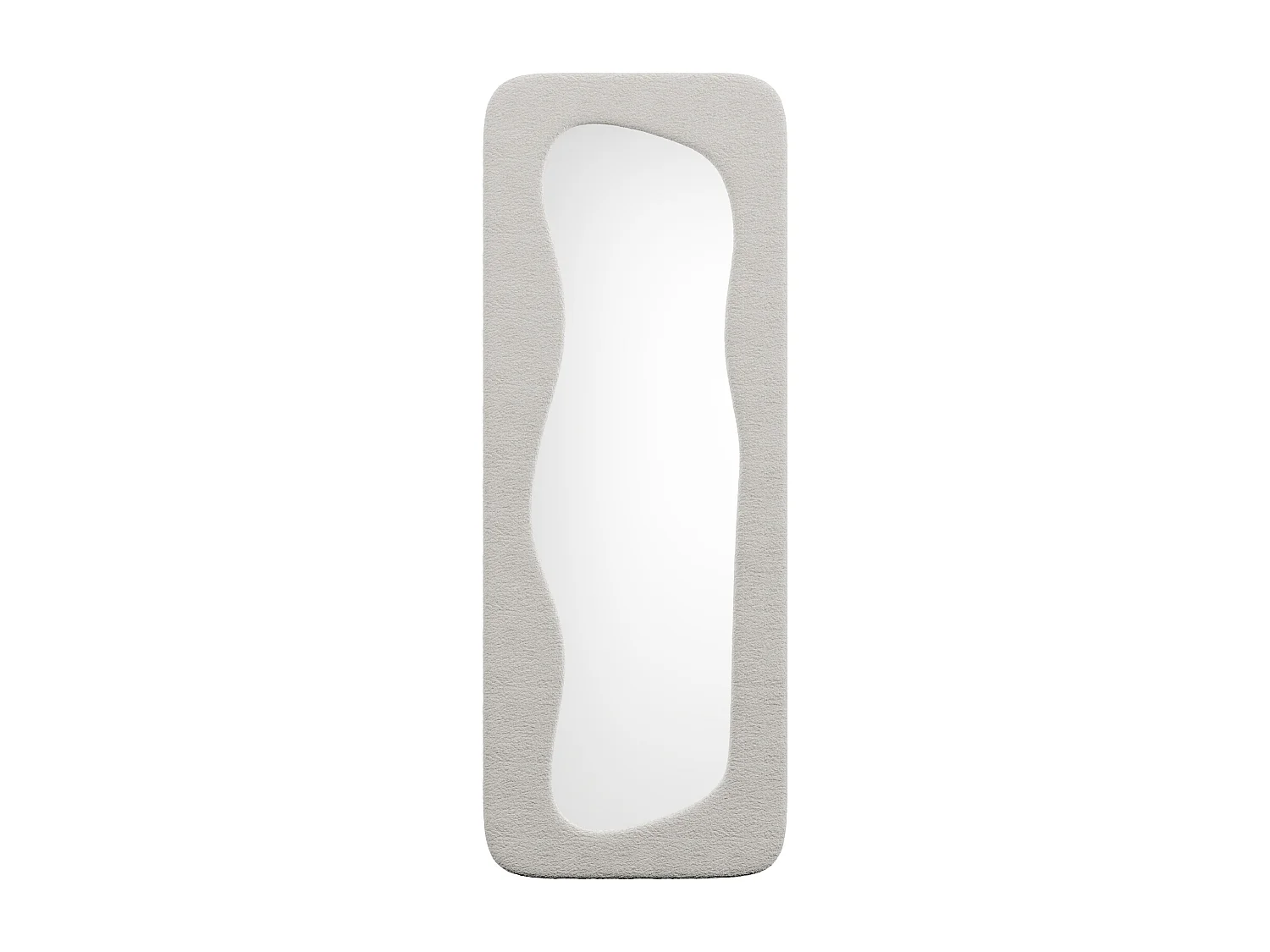 Organischer Spiegel - Bouclé-Stoff - 60 x 160 cm - Elfenbein - HAIMEI
