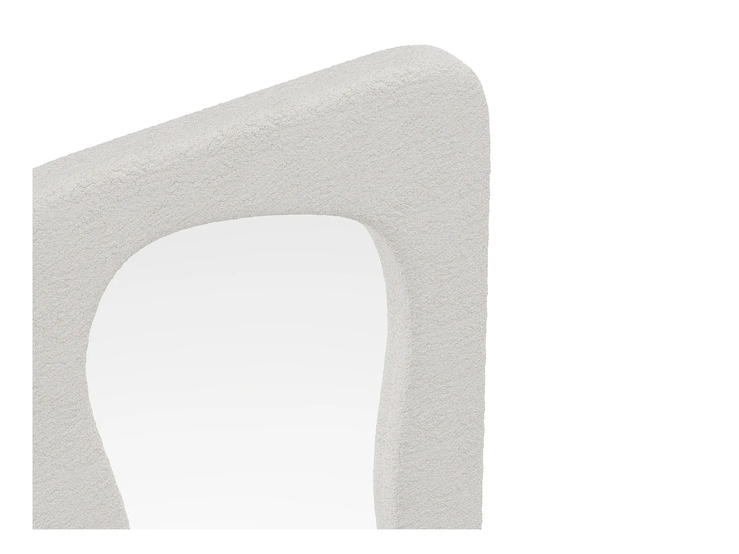 Espejo de tela bouclé - L. 60 x Alt. 160 cm - Marfil - HAIMEI